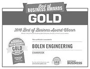 2018 Best of Business Award